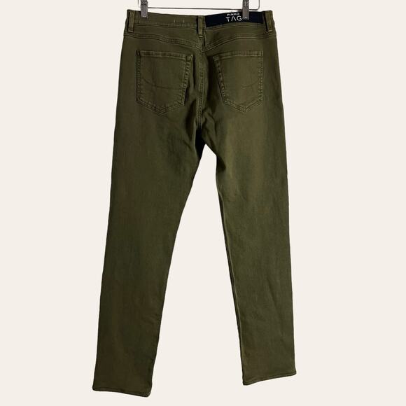 Pinko Green High Rise Gem Embellished Straight Leg Jeans Size 29 - Picture 10 of 11